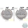 Image 1 : 1947 Blunt 7 & 1947 Pointed 7 Canada Silver Dollars in Extra Fine Condition (impaired, view image). 