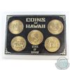 Image 1 : Set of 5 Coins of Hawaii in Plastic Display Case. Case is damaged. 5pcs.