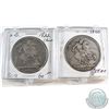 Image 1 : 1822 & 1890 Great Britain Crown in protective cases. 2pcs.