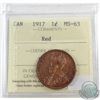 Image 1 : 1917 Canada Large 1-cent ICCS Certified MS-63 Red
