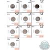 Image 1 : Lot of 1911-1920 Canada Silver 5-cents Collection. You will receive the following dates: 1911, 1912,