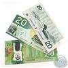 Image 1 : Group Lot of 3x RADAR $20.00 Notes, one 1991, one 2004 and one 2015. 3 pcs