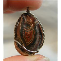 Wire Wrapped Fairburn Clam Shell Pendant