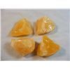 Image 1 : Lot of 4 Pieces of Rough Orange Calcite from Mexico