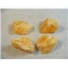 Image 1 : Lot of 4 Pieces of Rough Orange Calcite from Mexico