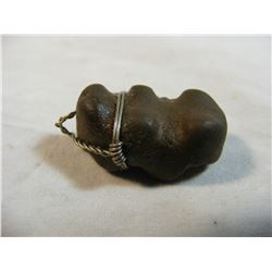 Tiny Baculite Wire Wrap Pendant