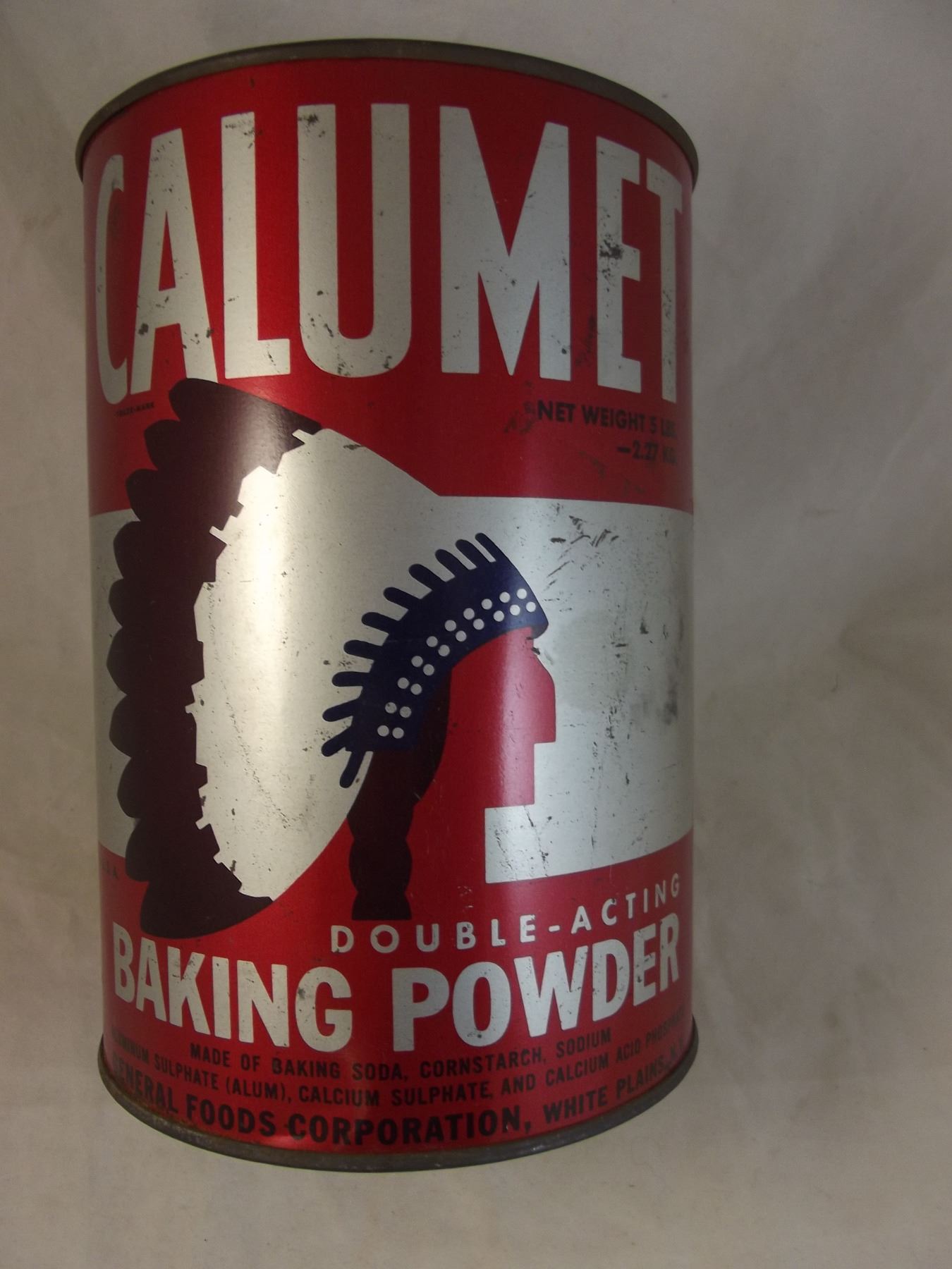 Large Indian Chief Calumet Baking Powder Tin