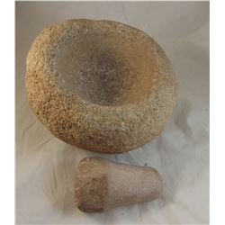 Large Stone Mortar & Pestal Colorado River