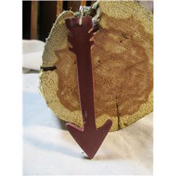 Sioux Made Pipestone Arrow Shaped Pendant or Keychain