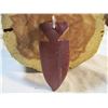 Image 1 : Sioux Made Pipestone Arrowhead Shaped Pendant or Keychain