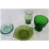 Image 2 : 5 PIECES VINTAGE GREEN SERVING WARE