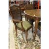 Image 2 : THOMASVILLE SOLID PECAN DINING TABLE WITH THREE 12" LEAFS AND SIX CANE BACK CHAIRS