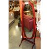 Image 1 : MAHOGANY FINISH CHEVAL MIRROR