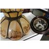 Image 2 : VINTAGE HANGING LAMP SHADE BRASS COMPANION SET AND VINTAGE PICTURE