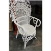 Image 2 : FANCY WHITE WICKER CHAIR