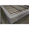 Image 2 : BRAND NEW KINGSIZE HOME ELEGANCE MODERN GREY PLATFORM BEDFRAME, RETAIL $2299