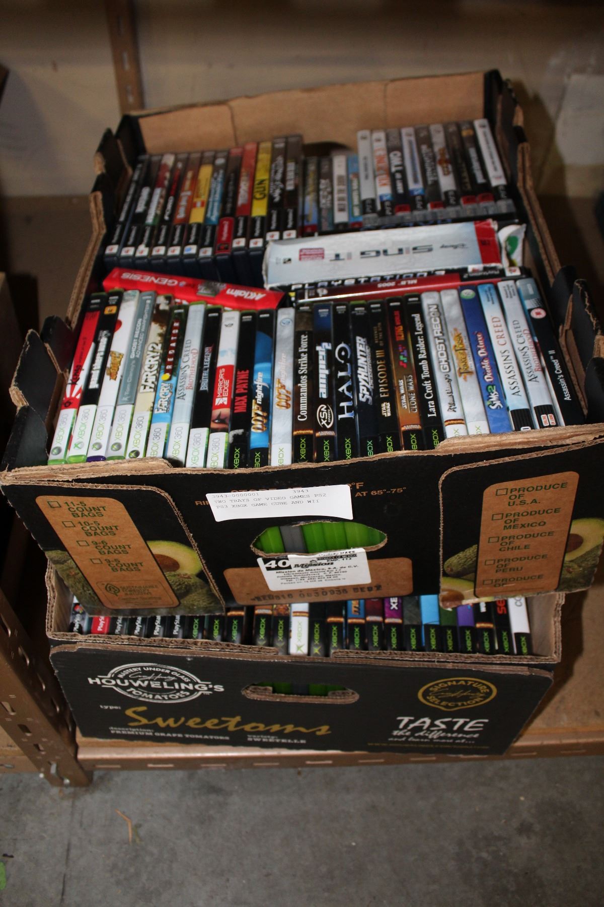 Two Trays Of Video Games Ps2 Ps3 Xbox Game Cube And Wii Two Trays Of Video Games Ps2 Ps3 Xbox Game Cube And Wii