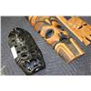 Image 2 : THREE CARVED WOOD MASKS