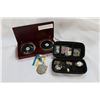 Image 1 : SHAUNESSY GOLF COURSE CASED COASTER SET AND CASE OF STAMPS WATCH MEDAL ETC