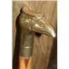 Image 3 : DIAMOND WILLOW CANE WITH BRASS BIRD HANDLE