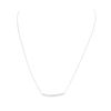 Image 2 : 14KT White Gold 0.20ctw Diamond Bar Necklace
