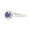 Image 2 : 14KT White Gold Lady's 0.64ct Sapphire and Diamond Ring