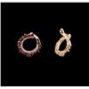 Image 2 : 14KT Rose Gold 1.00ctw Ruby and Diamond Earrings