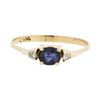 Image 1 : 14KT Yellow Gold Lady's 1.00ct Sapphire and Diamond Ring