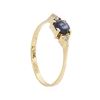 Image 4 : 14KT Yellow Gold Lady's 1.00ct Sapphire and Diamond Ring