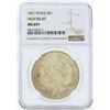 Image 1 : 1921 $1 High Relief Peace Silver Dollar Coin NGC MS65+