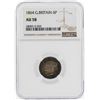 1864 Great Britain 6 Pence Silver Coin NGC AU58