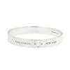 Image 1 : Tiffany & Co. Sterling Silver 0.04ctw Keyhole Bangle Bracelet