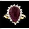 Image 1 : 14KT Yellow Gold 7.19ct Ruby and Diamond Ring