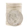 Image 1 : Roll of (20) 1922 $1 Brilliant Uncirculated Peace Silver Dollar Coins