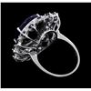 Image 3 : 14K White Gold 14.59 ctw. Sapphire and Diamond Ring