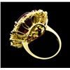 Image 3 : 14KT Yellow Gold 16.15ctw Ruby and Diamond Ring