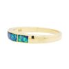 Image 2 : 14KT Yellow Gold Inlaid Opal Ring