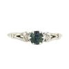 Image 1 : 10KT Rose and White Gold 0.70ct Green Sapphire and Diamond Ring