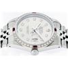 Image 2 : Rolex Stainless Steel 1.00ctw Ruby and Diamond DateJust Mens Wristwatch