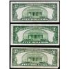 Image 2 : Lot of (3) 1934 $5 Silver Certificate Notes