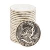 Image 1 : Roll of (20) 1963 Brilliant Uncirculated Franklin Half Dollar Coins