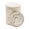 Image 2 : Roll of (20) 1963 Brilliant Uncirculated Franklin Half Dollar Coins