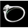 Image 3 : 14KT White Gold 0.85ct Emerald and Diamond Ring