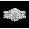 Image 1 : 14KT White Gold 3.89ctw Diamond Ring