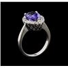 Image 3 : 14KT White Gold 2.62ct Tanzanite and Diamond Ring