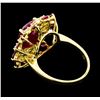 Image 3 : 14KT Yellow Gold 8.45ctw Ruby and Diamond Ring