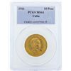 1916 Cuba 10 Pesos Gold Coin PCGS MS61