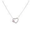 10KT White Gold Lady's 0.25ctw Pink Sapphire and Diamond Pendant with Chain