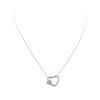 Image 2 : 10KT White Gold Lady's 0.25ctw Pink Sapphire and Diamond Pendant with Chain