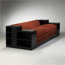 Paul T. Frankl sofa with attached bookcases